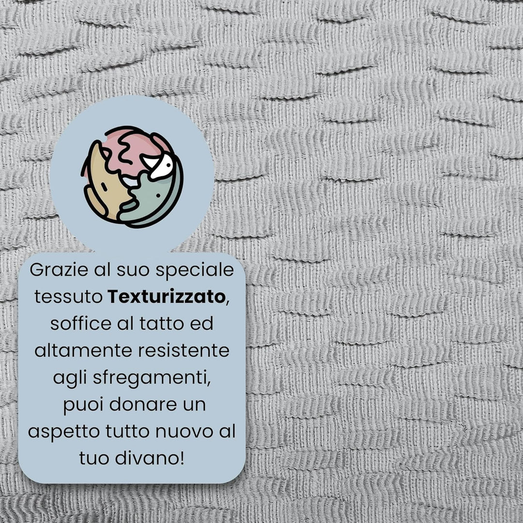 Sogni e capricci CD-FASH-GRIGIO CHIARO-4P “Fashionable” Sofa Abdeckung, Hell grau, 4 Plätze Hell Gra