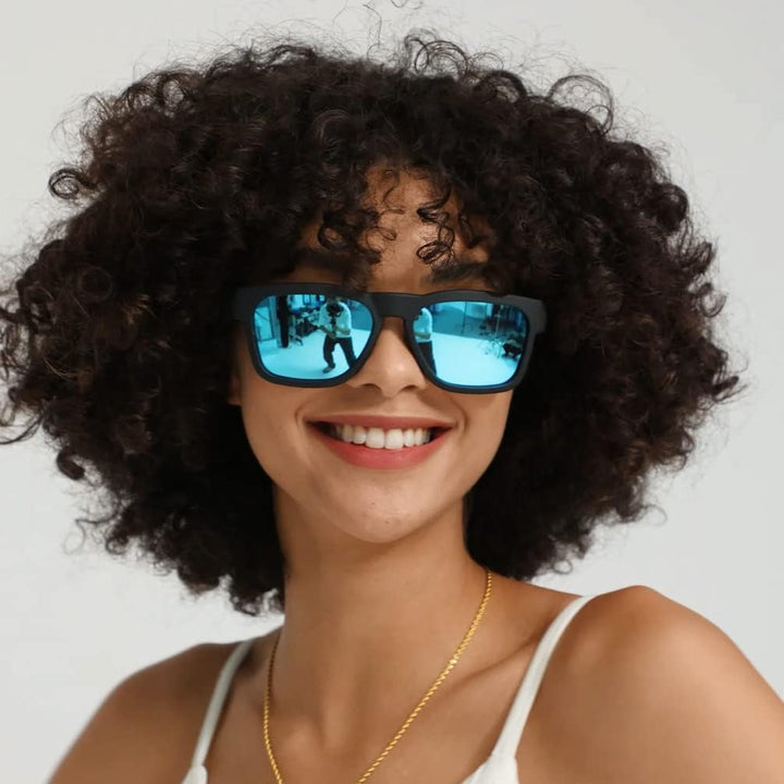 Waterproof Bluetooth Sunglasses, Outdoor Sported Over Ear Heaset with Built-in Microphone,Polarized