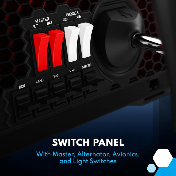 Honeycomb Alpha Flight Controls XPC | Yoke & Switch Panel in Luftfahrt-Qualität für Flug-Simulatoren