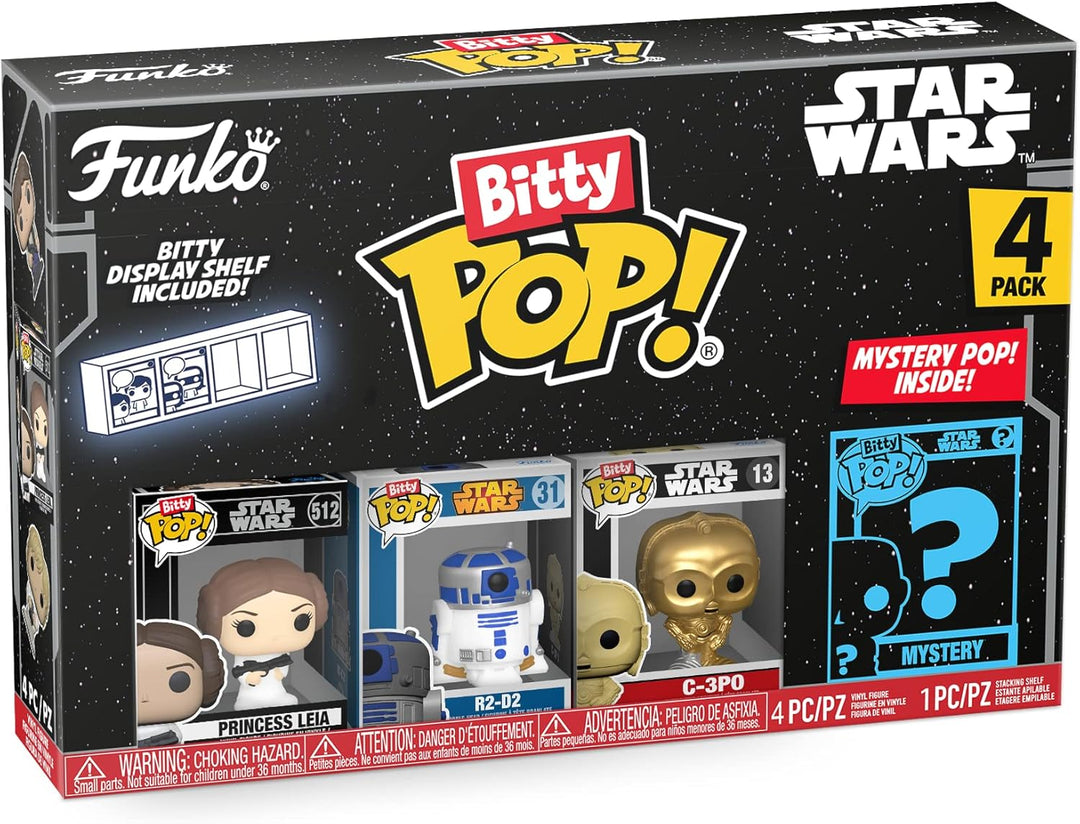 Funko Bitty Pop! Star Wars - Princess Leia™, R2-D2™, C-3PO™ und eine Überraschungs-Mini-Figur - 0.9
