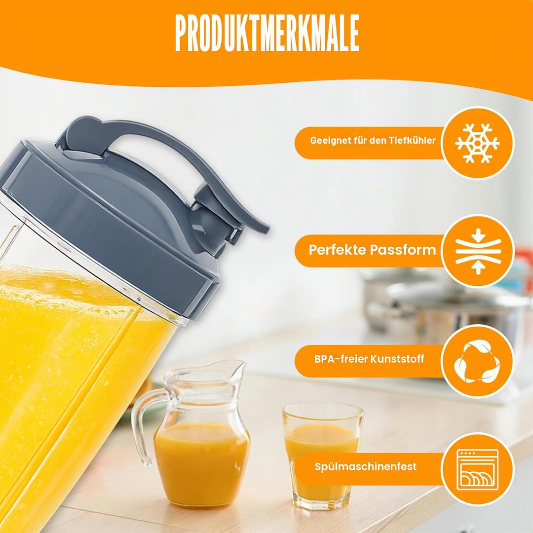 Poweka Ersatzteile Kompatibel mit Nutribullet 600 W/900 W Mixer, 2 Gläser à 32 oz mit Klappdeckel Ko