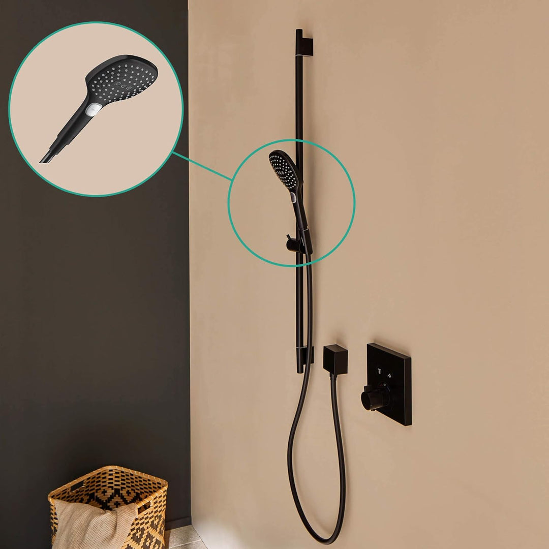 hansgrohe Duschkopf Raindance Select E, Handbrause 120mm, 3 Strahlarten, Mattschwarz Mattschwarz 3 S