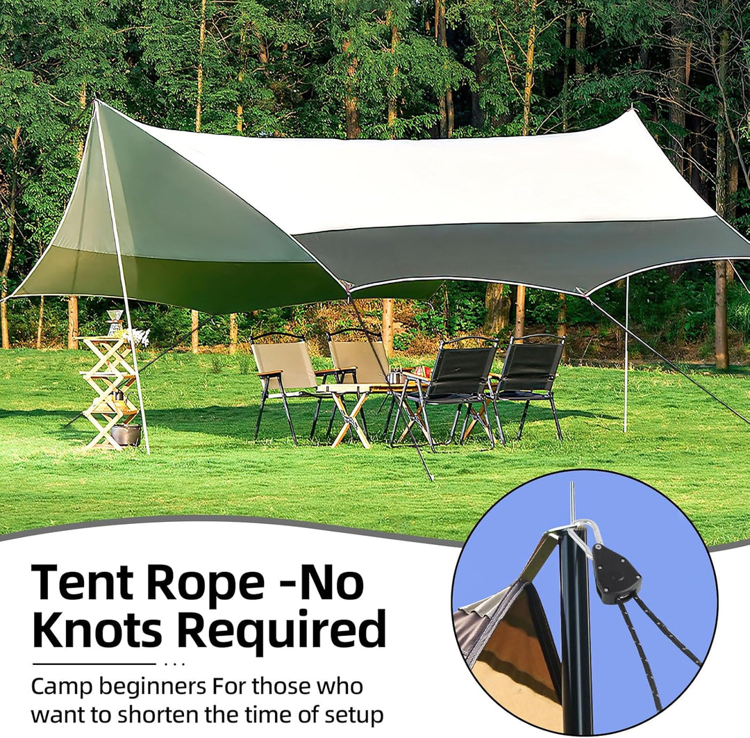 4 Stück Reflektierend Abspannseile Seil mit Seilspanner 4M 4mm Einstellbare Seil Ratsche Einstellbar