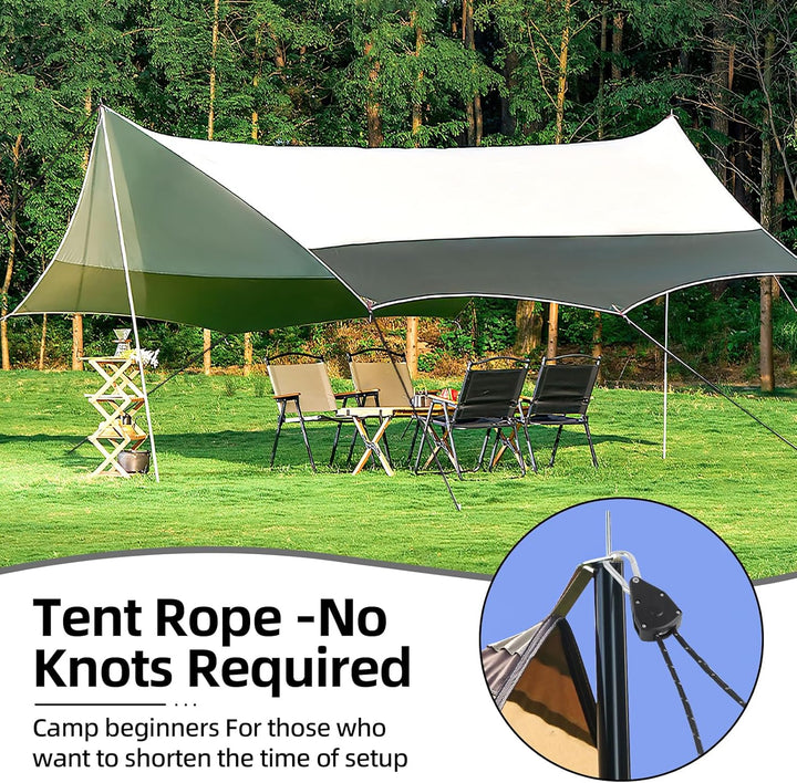 4 Stück Reflektierend Abspannseile Seil mit Seilspanner 4M 4mm Einstellbare Seil Ratsche Einstellbar