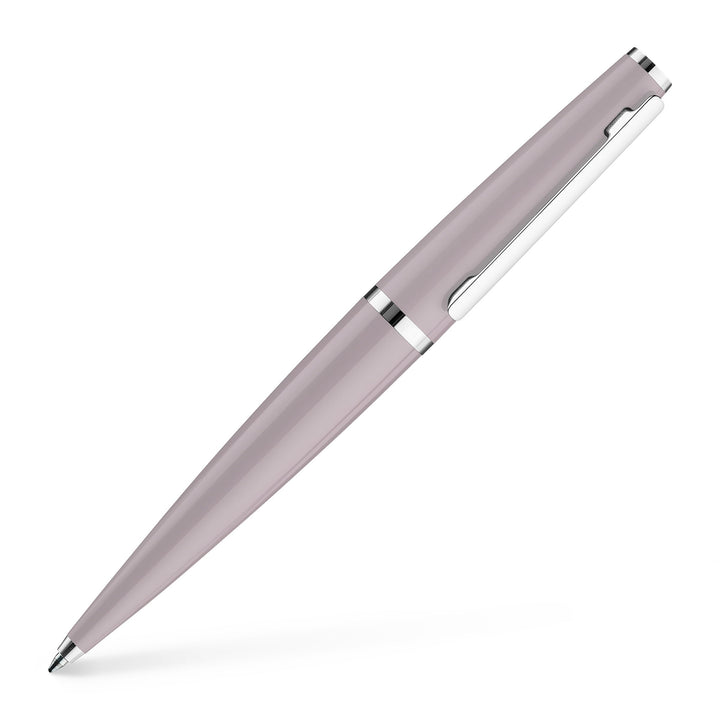 Otto Hutt Kugelschreiber D06 Aluminium Flieder-Platin 13,8cm, Minengrösse M, Schriftfarbe Blau, 001-