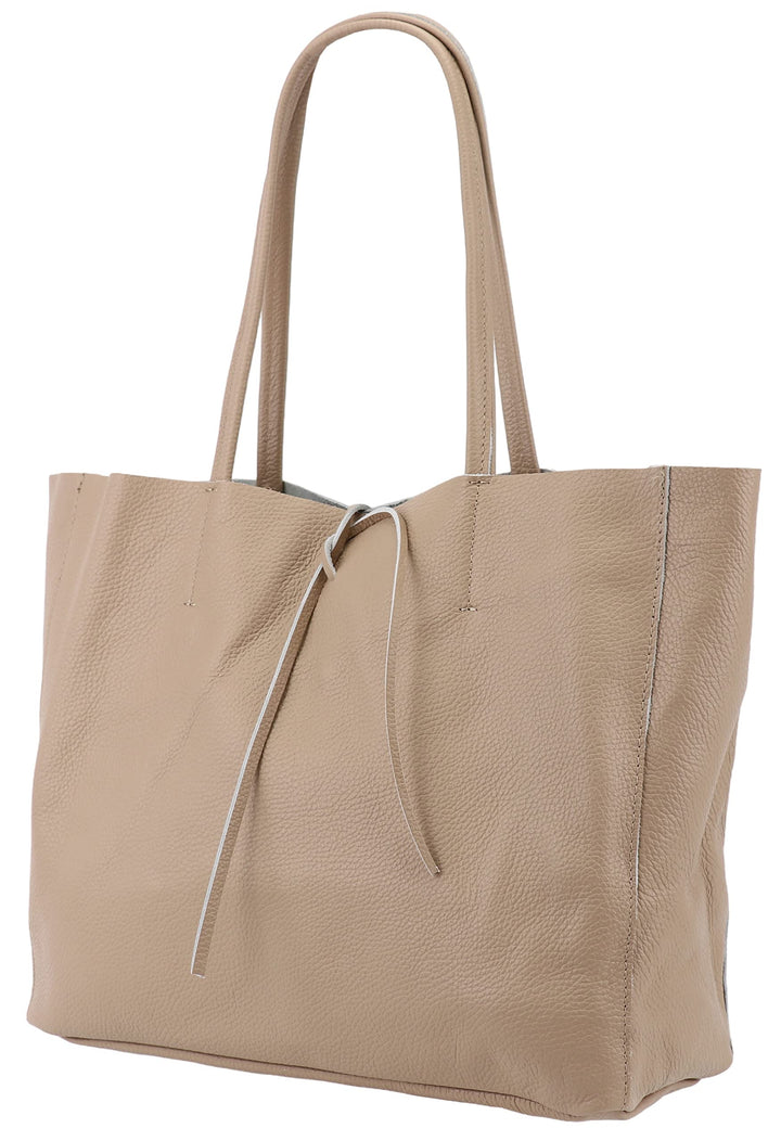 SH Leder ® Damen Echt Rindleder Shopper in Querformat mit Innentasche in vielen Farben Schultertasch