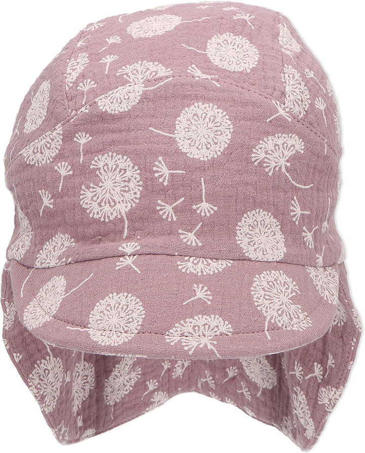 Sterntaler Mädchen Schirmmütze mit Nackenschutz Pusteblume Sonnenhut 53 Lila, 53 Lila