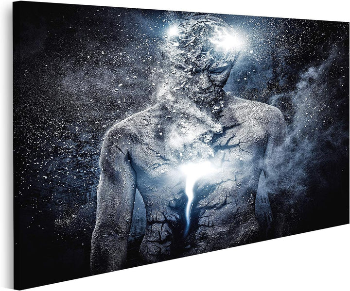islandburner Bild auf Leinwand Mann Mit Konzeptioneller Spiritueller Körperkunst Bilder Wandbilder P
