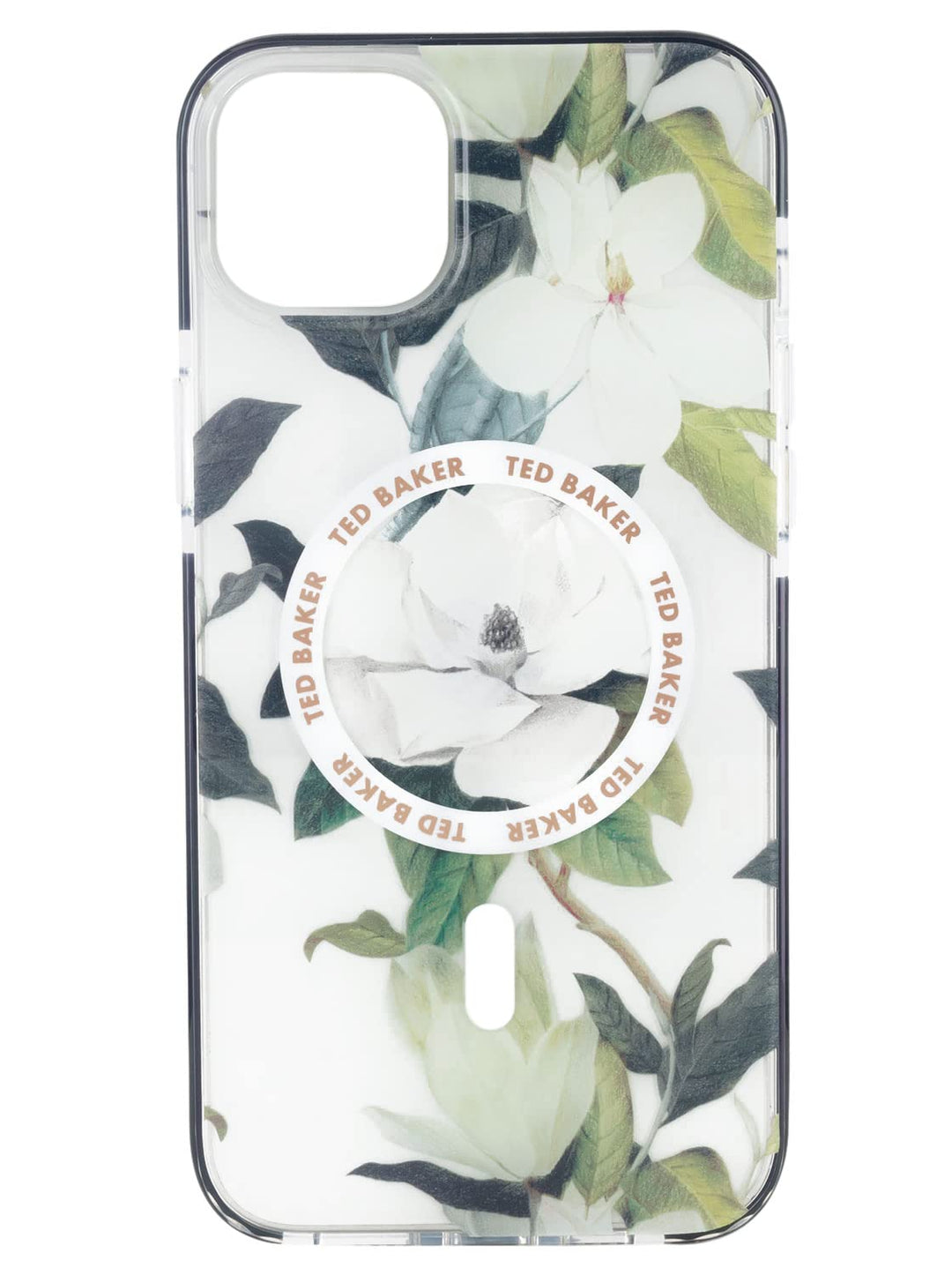 Ted Baker Opal Anti-Schock-Schutzhülle für iPhone 14 Plus, kompatibel mit Magsafe – transparente Rüc