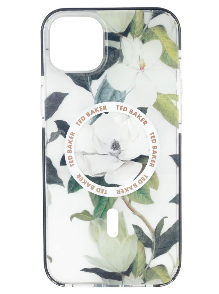Ted Baker Opal Anti-Schock-Schutzhülle für iPhone 14 Plus, kompatibel mit Magsafe – transparente Rüc