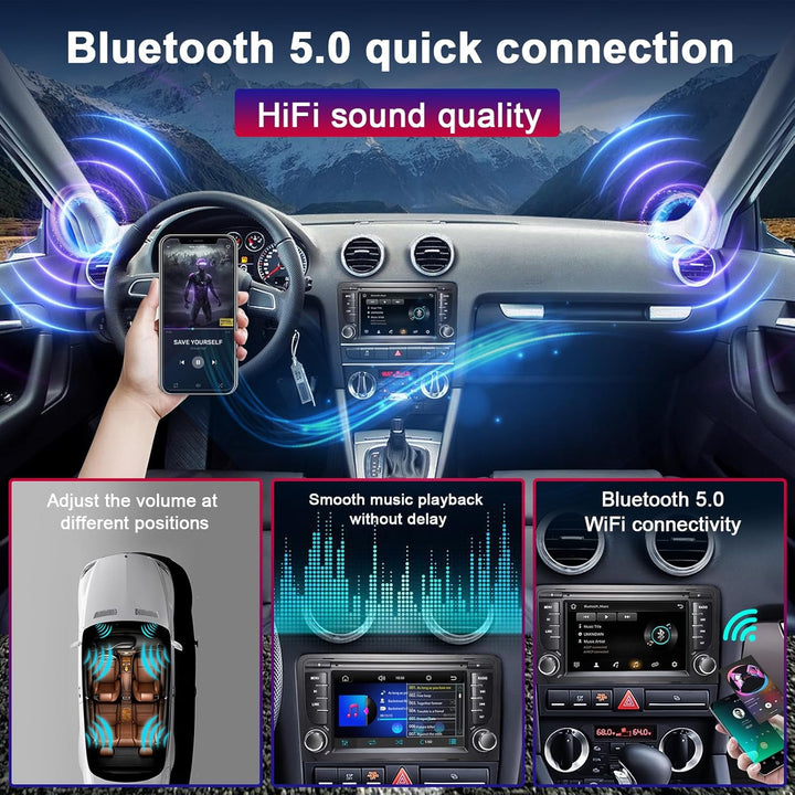 Liulbobu Autoradio für Audi A3 2003–2012, S3 2006–2012, RS3 2011–2012 Kompatibel Carplay Android Aut