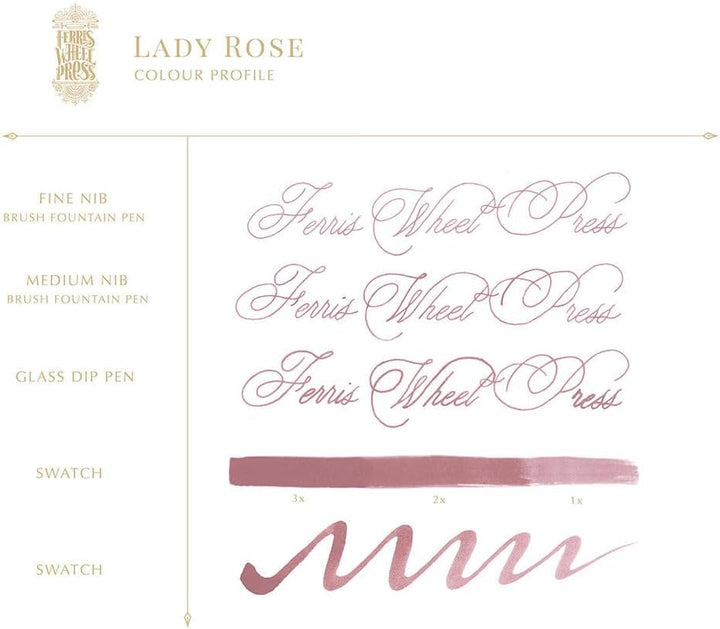 Ferris Wheel Press Fountain Pen Ink | Everyday Ink Collection | Muted Pink | 38ml Muted Pink 38 ml,
