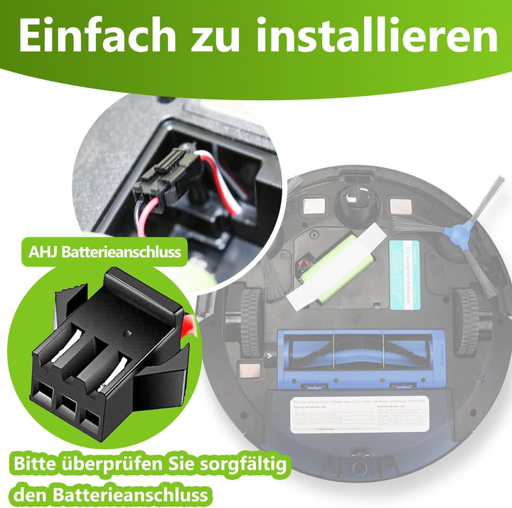 AHJ 14.4V 2600mAh Ersatz-Akku Kompatibel mit Eufy RoboVac 11 11S 11S MAX RoboVac G10 Hybrid RoboVac
