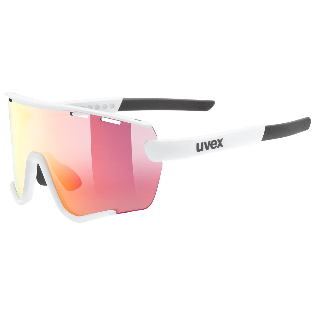 uvex Unisex Sportstyle 236 S Set Sportbrille (1er Pack) Einheitsgrösse white mat/red, Einheitsgr