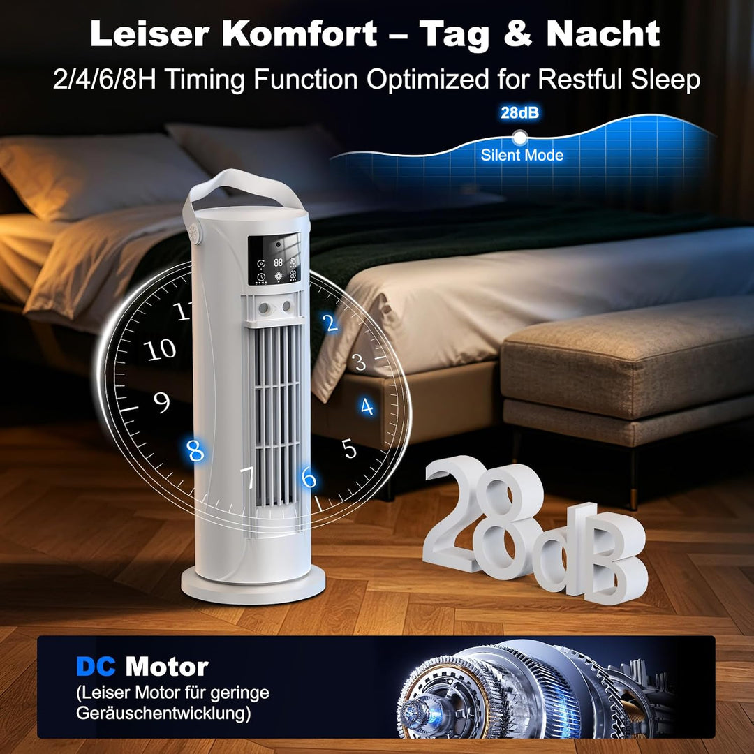 Mobile Klimaanlage – Mini Klimaanlage mit Kühl- und Befeuchtungsfunktion, Wassernebel-Technologie, 4