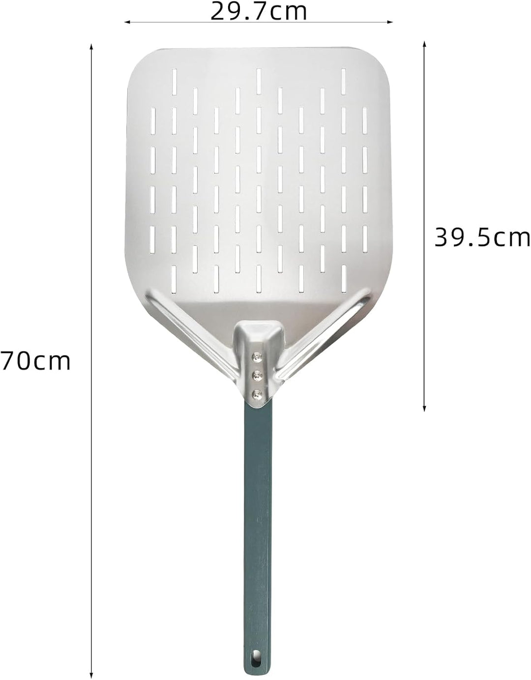 Pizzaschieber 40 * 30cm 12 Zoll Aluminium Pizzaschieber perfekter Grösse und perforiertem Design für