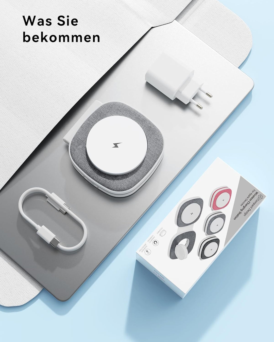 Faltbar 2 in 1 Ladestation für Apple Watch und iPhone für MagSafe iPhone 17e/Air/17/16/15/14/13/12 S