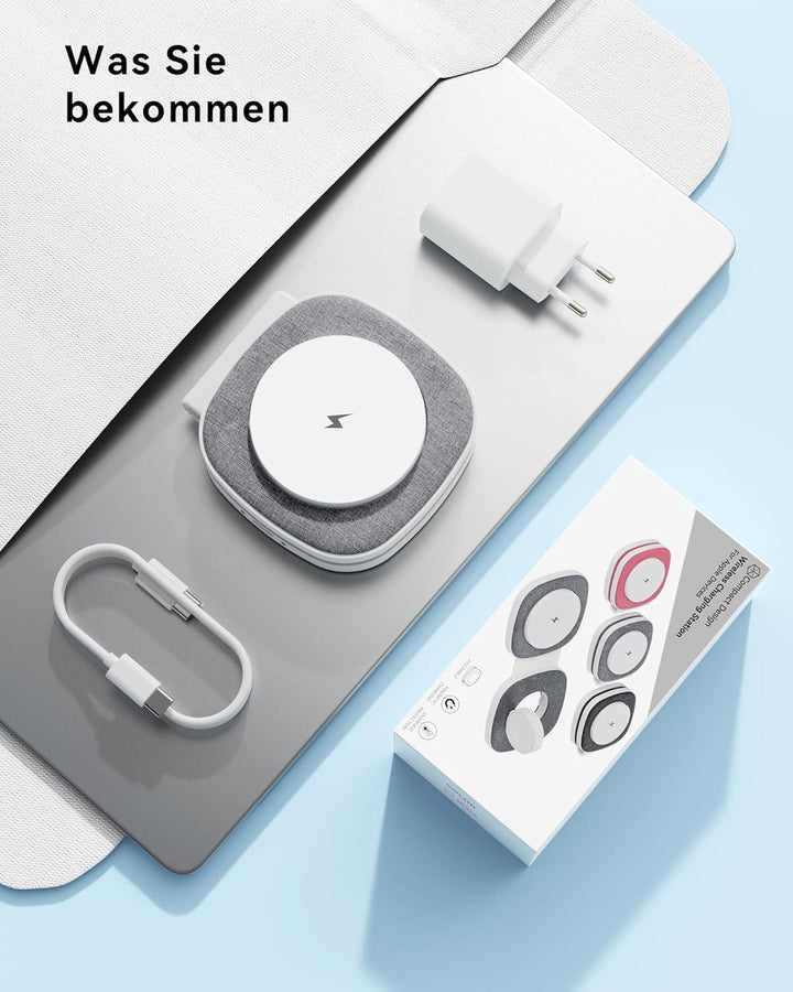 Faltbar 2 in 1 Ladestation für Apple Watch und iPhone für MagSafe iPhone 17e/Air/17/16/15/14/13/12 S