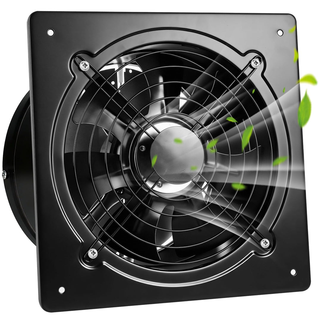 250mm Abluftventilator 1750m³/h, badlüfter 250mm mit Rücklaufklappe, Rauchabzug Wandventilator Abluf