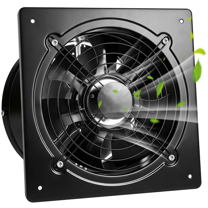 250mm Abluftventilator 1750m³/h, badlüfter 250mm mit Rücklaufklappe, Rauchabzug Wandventilator Abluf