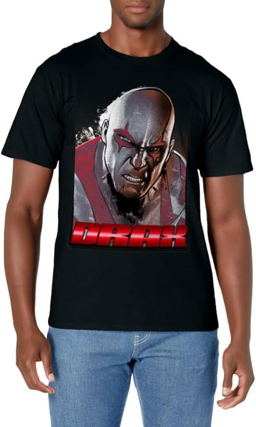 Women's Marvel Drax Guardians of the Galaxy Portrait Graphic T-Shirt Large Navy