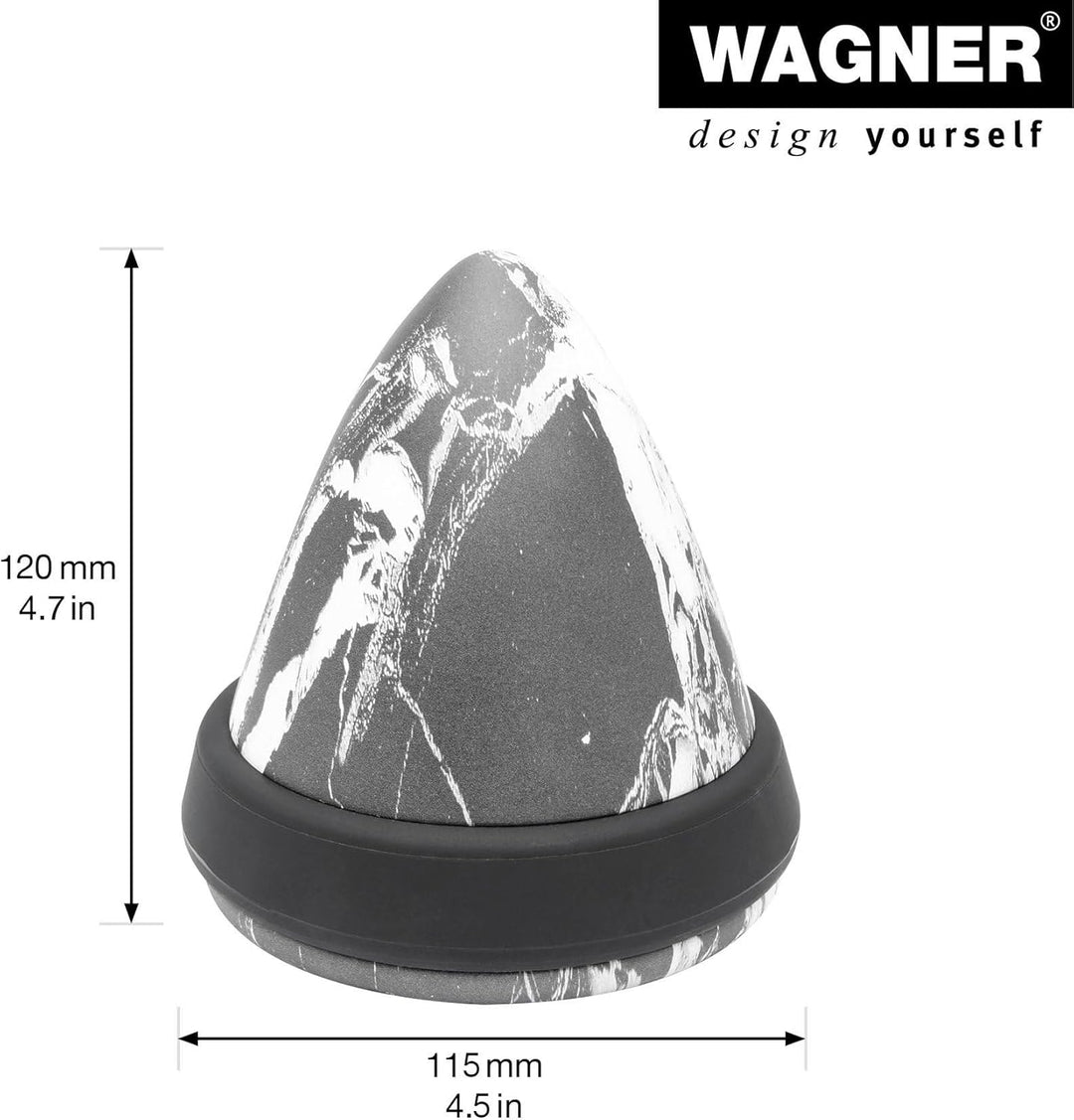 WAGNER Bodentürstopper MARMOR CONE BIG - Durchmesser Ø 115 x 120 mm, aus Beton in Marmoroptik, Schut