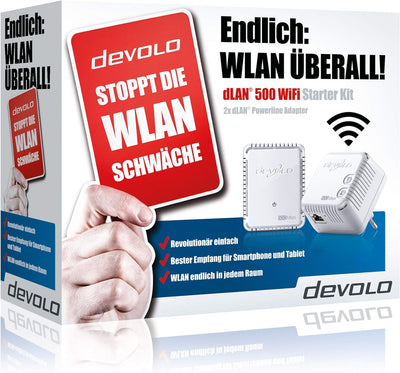 Devolo 9088 dLAN 500 WiFi Starter Kit Powerline