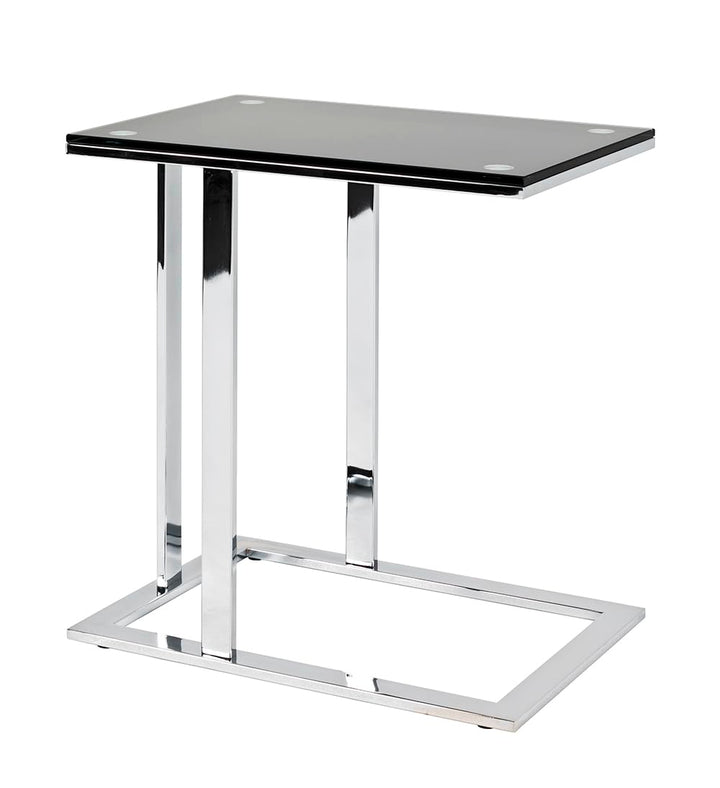 HAKU Möbel Beistelltisch, Metall, chrom-schwarz, B 54 x T 37 x H 58 cm 37 x 54 x 58 cm Chrom-schwarz