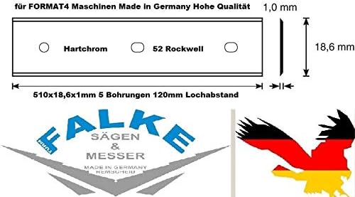 6 Stück Hobelmesser 510 x 18,6 x 1 für FELDER Hobelmaschinen Hohe Qualität