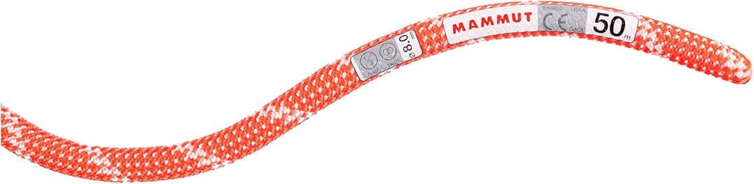 Mammut 8.0 Alpine Classic Halbseil Classic - Orange/White Lg 50, Classic - Orange/White Lg 50
