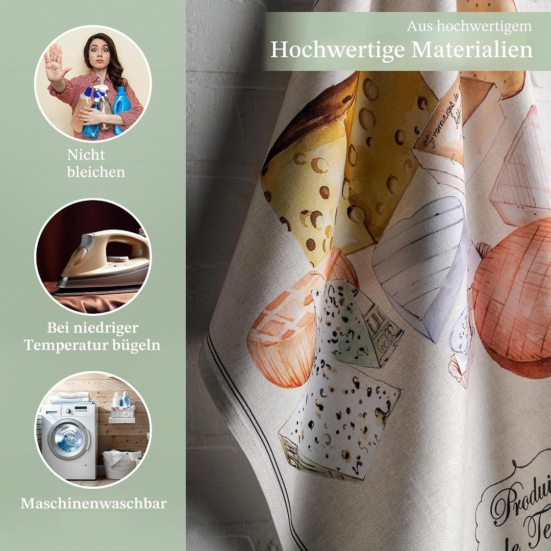 Maison d' Hermine Terroir 100% Baumwolle Set von 3 Mehrzweck-Küchentüchern, weich, saugfähig, Geschi