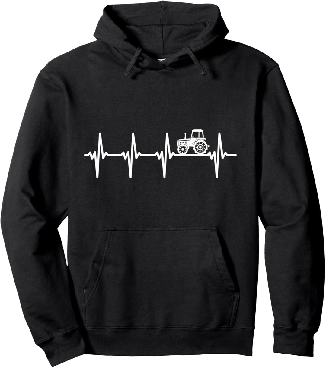 Traktor Herzschlag Agrar Geschenkidee Bauernhof Trekker Pullover Hoodie