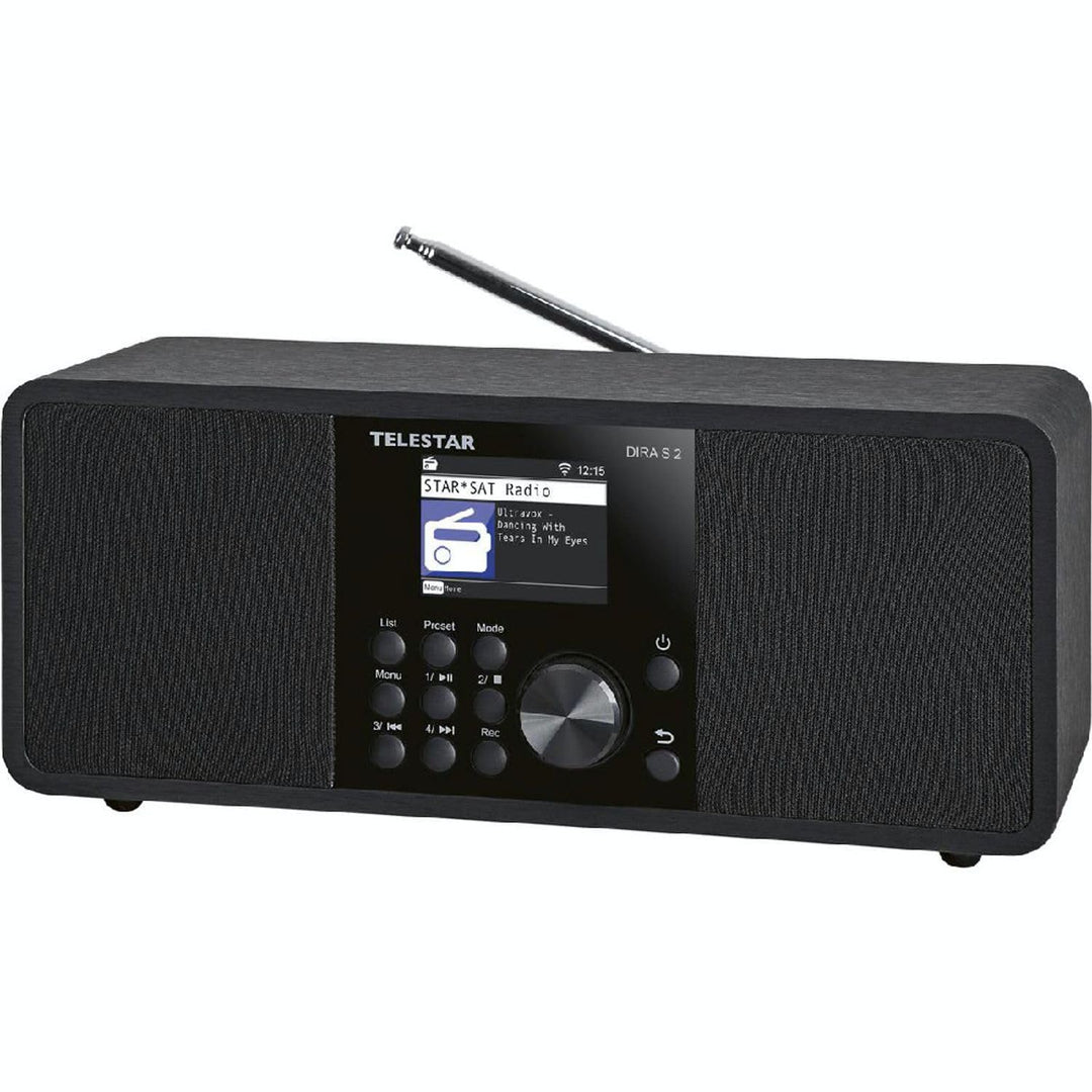 Telestar DIRA S 2 Multifunktions-Stereoradio Digiradio, Hybridradio, DAB+/UKW Stereo Schwarz, Stereo