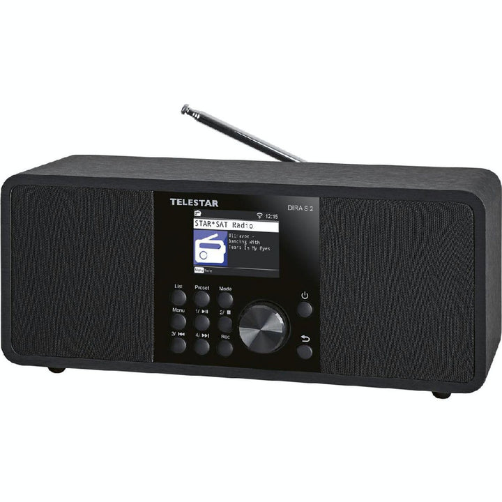 Telestar DIRA S 2 Multifunktions-Stereoradio Digiradio, Hybridradio, DAB+/UKW Stereo Schwarz, Stereo