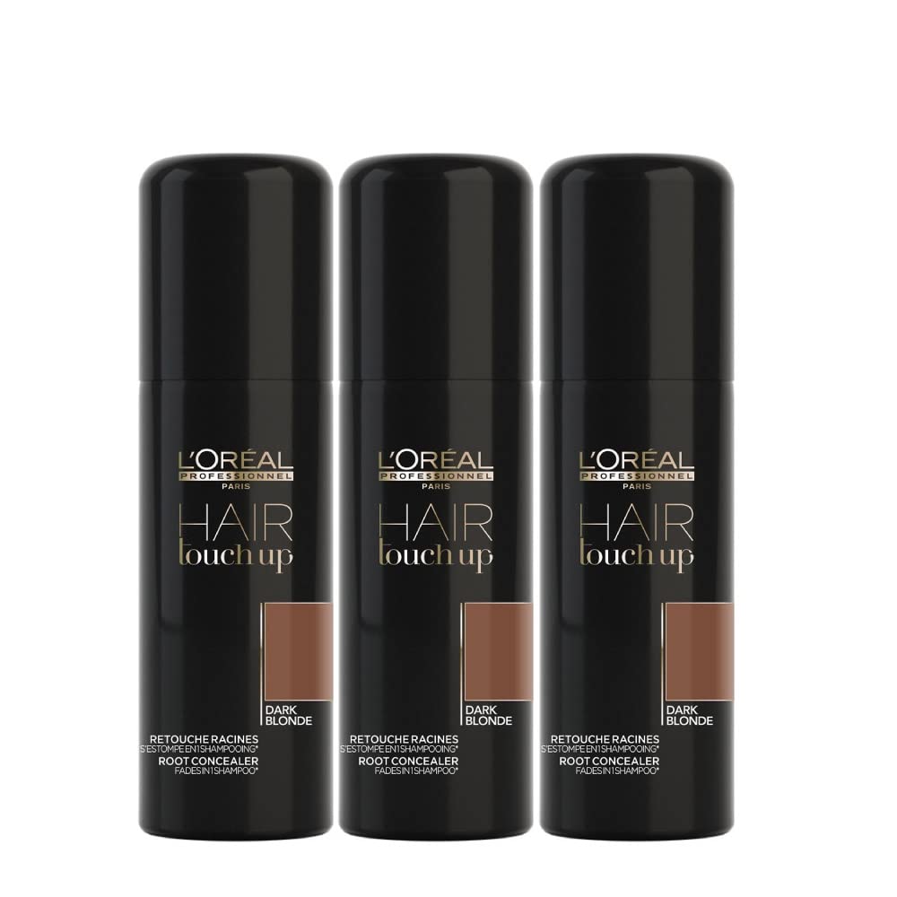 L'Oréal Professionnel Hair Touch Up Dark Blonde SET 3 x 75ml Dark Blonde 75 ml (3er Pack), Dark Blon