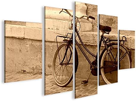 islandburner Bild Bilder auf Leinwand Hollandrad Sepia Retro Altes Fahrrad MF XXL Poster Leinwandbil