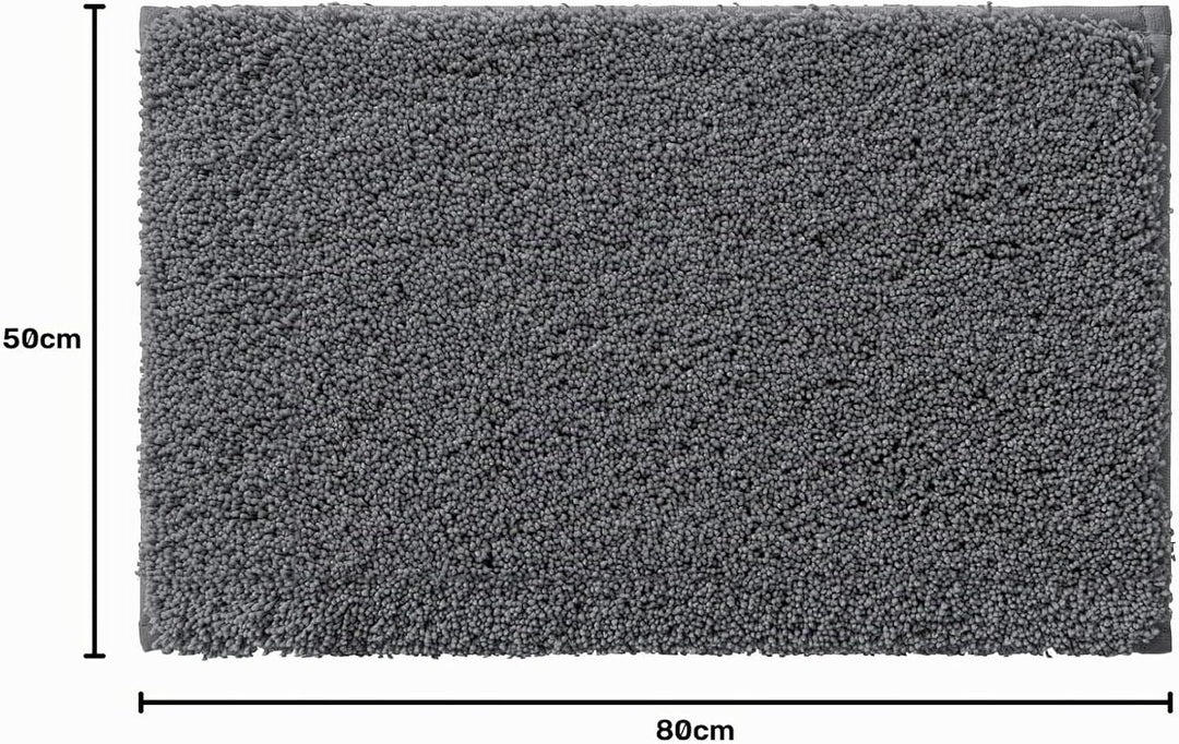 DEXI Badezimmerteppich 50 x 80 cm, Badematte rutschfest Saugfähig, Flauschig und Extra Dick, Badvorl