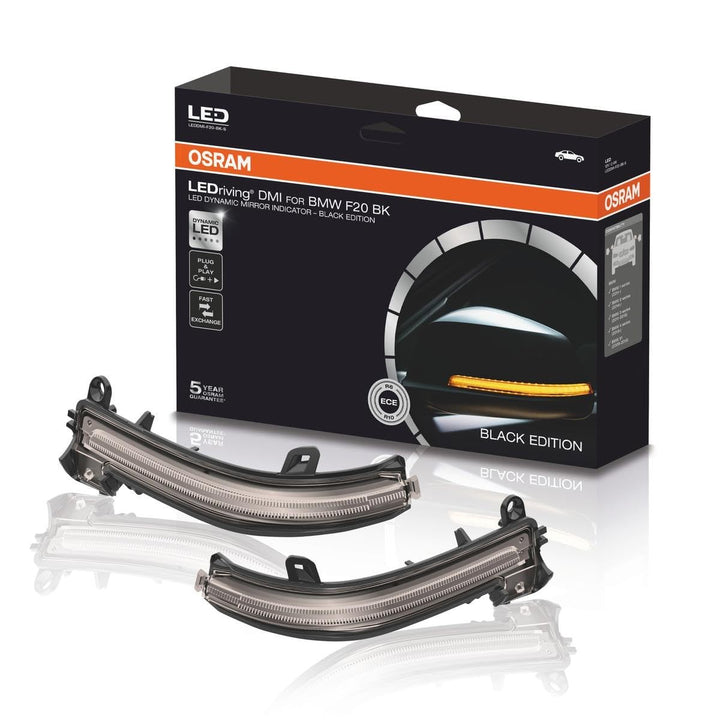 Osram LEDDMI F20 BK S LEDriving dynamischer Spiegelblinker - Black Edition, Set of 2 Black Edition B
