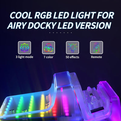 eXtremeRate AiryDocky LED Version DIY-Ersatz Gehäuse Case für Nintendo Switch/Switch OLED Dock, Re-D