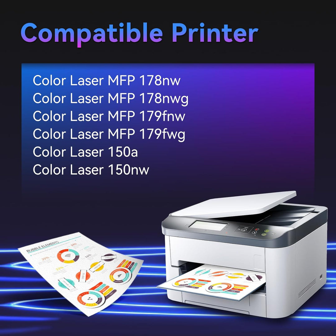 ZIPRINT 117A Toner Set Kompatibel für Toner HP Color Laser MFP 178nwg hp MFP 179fwg 179fnw 150nw 178