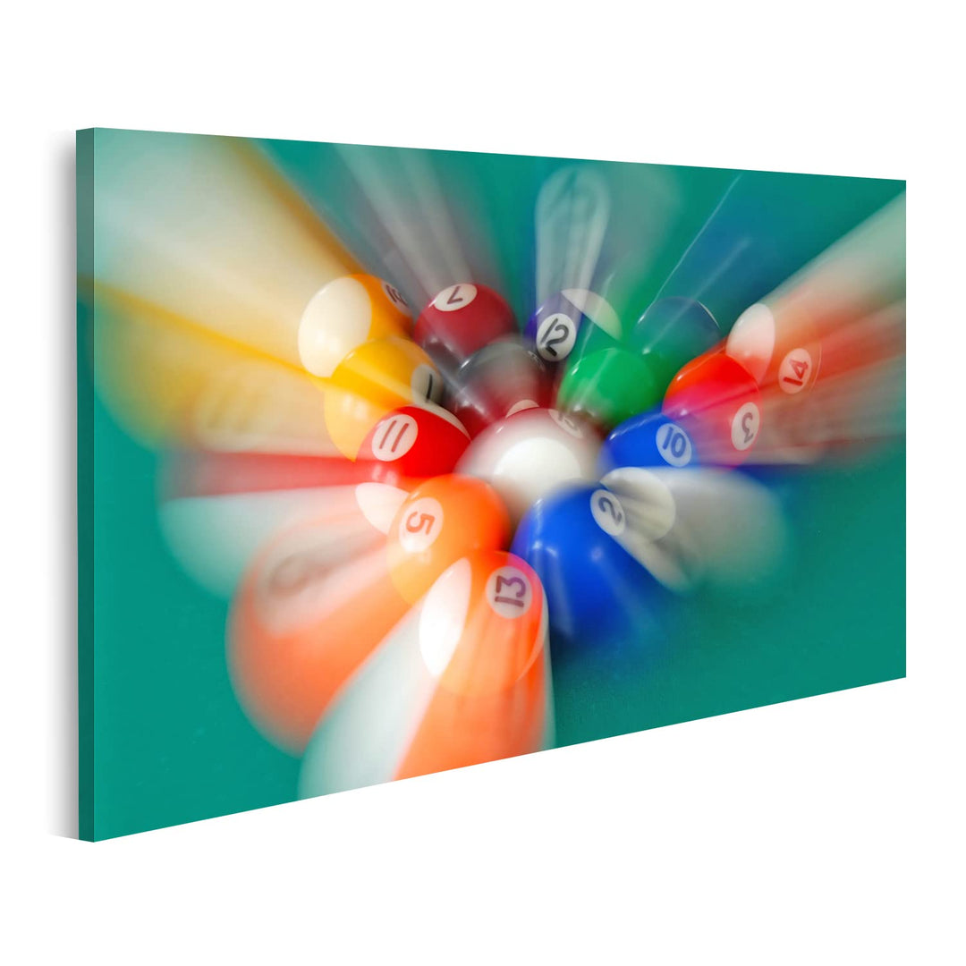 islandburner Bild auf Leinwand Billard Kugeln Hobby Raum, Kinderzimmer Bilder Wandbilder Poster, Lei