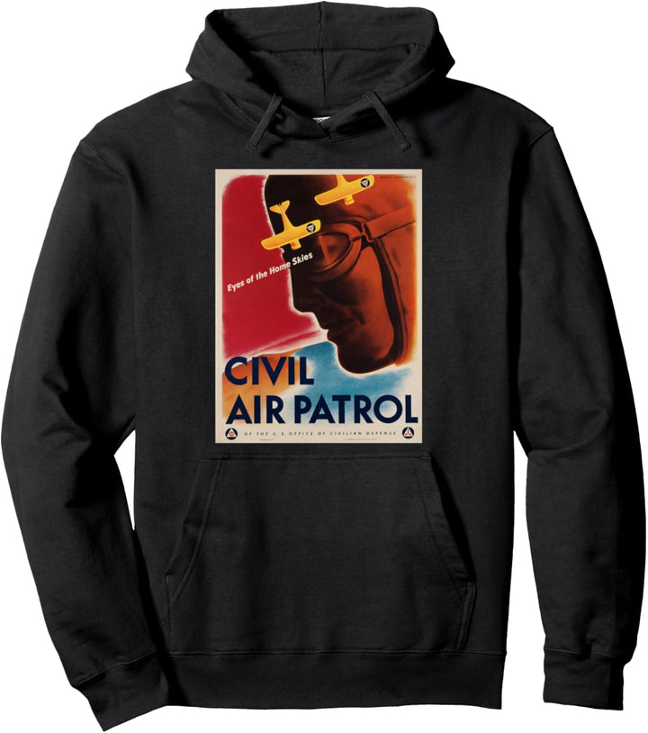 Weinleseplakat - zivile Luftpatrouille Pullover Hoodie