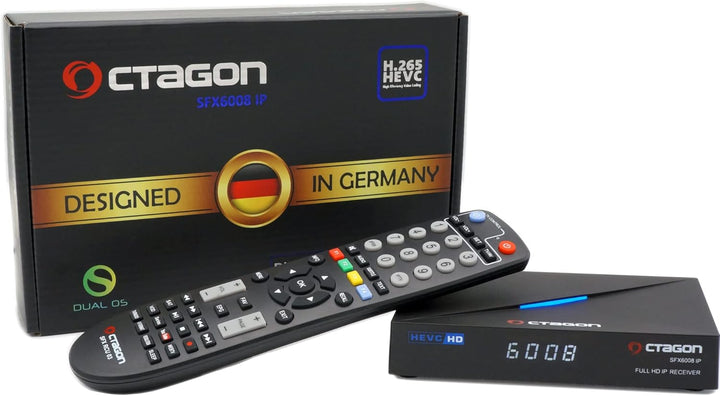 Octagon SFX6008 IP Full-HD H.265 HEVC, E2 Linux Set-Top Box & Smart Internet TV Receiver, Sat to IP