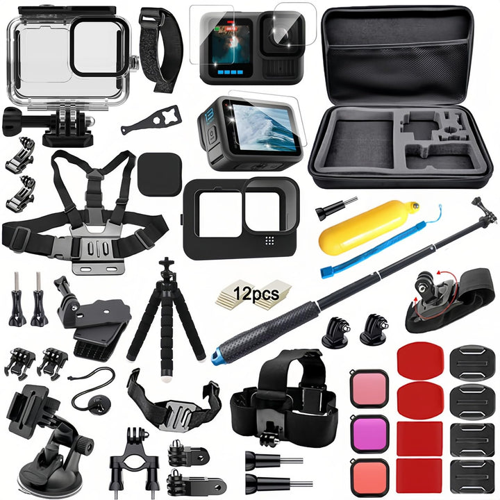 Zubehör Set Bundle für GoPro Hero 13 Black Kit, BMUUPY Wasserdicht Schutzhülle Wasserdicht Gehäuse S