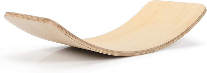 COSTWAY 90 x 30cm / 90 x 40cm Balance Board mit Filz, Balancierbrett aus Holz, Wackelbrett bis 220kg