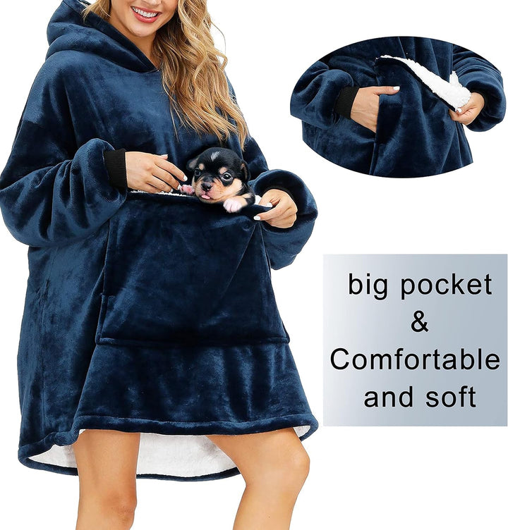 Yutdeng Sweatshirt Hoodie Oversize Damen Kapuzenpullover Decke Hoodie Super Weich Pulloverdecke Herr