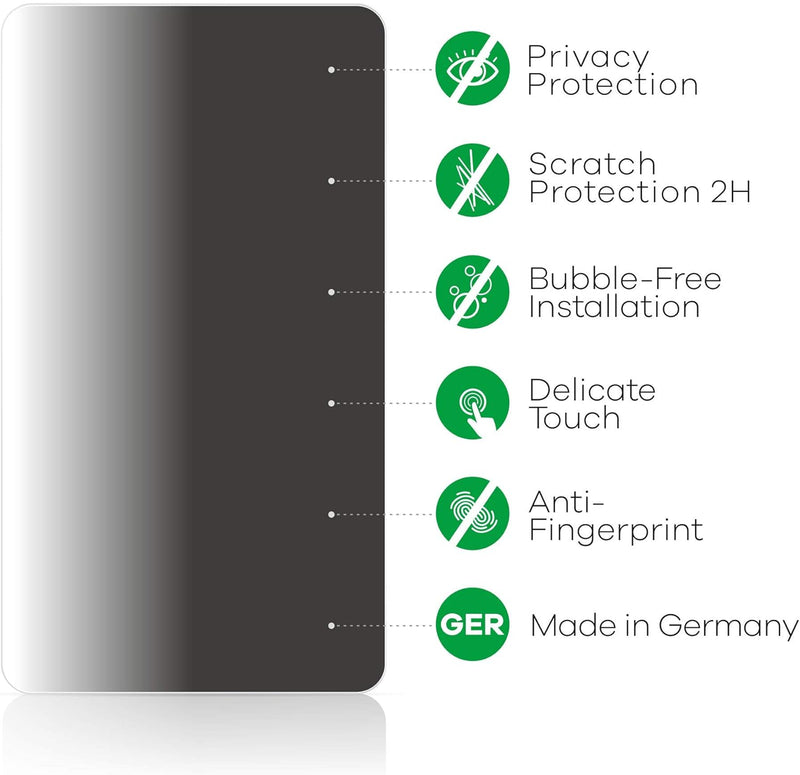 upscreen Anti-Spy Blickschutzfolie für Apple iPad Pro 12.9" WiFi Cellular 2021 (im Querformat, 5. Ge