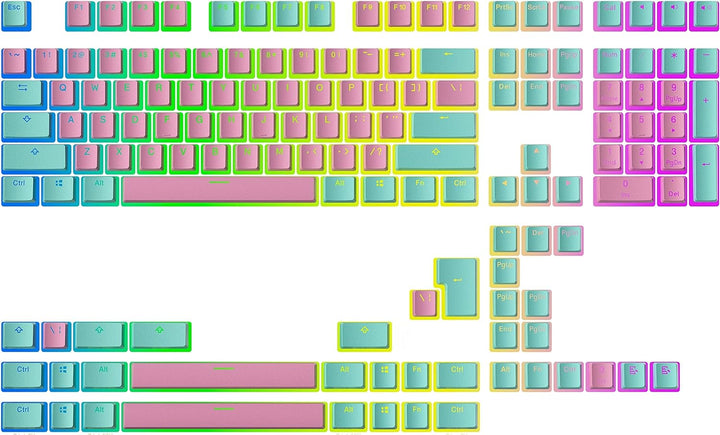 Ranked Pudding v2 PBT-Tastenkappen | 145 Double Shot Transluzent ANSI US- und ISO-Layout | OEM-Profi