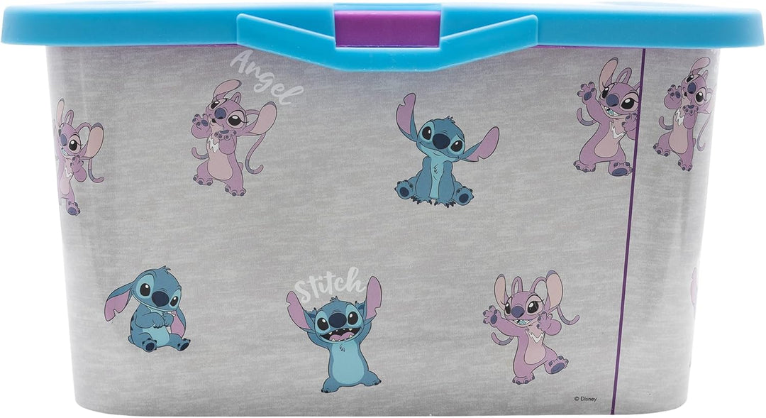 Stitch and Angel Aufbewahrungsbox mit Klickverschluss 13 Liter, Farbig