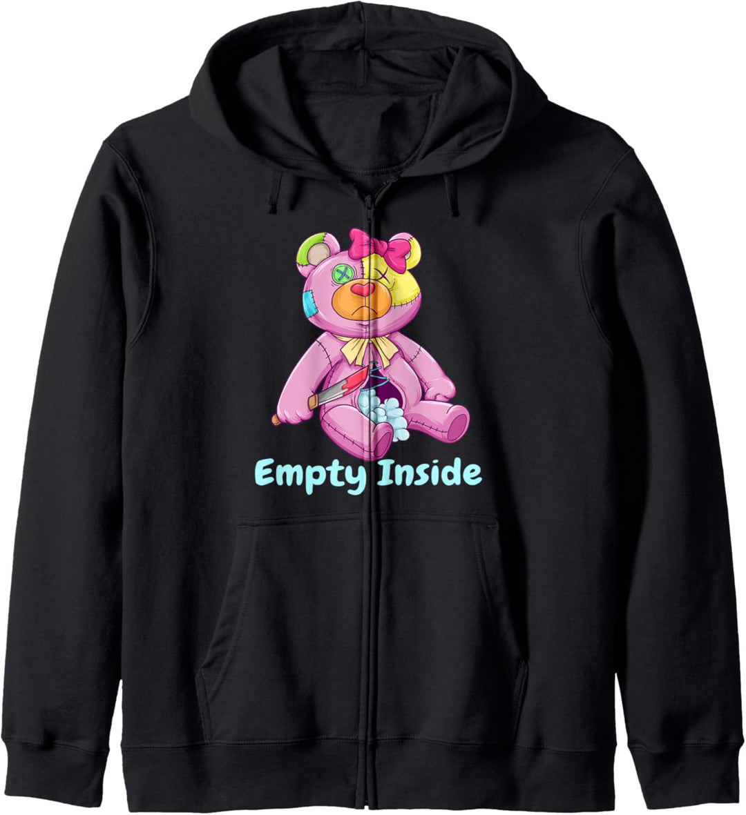 Innen leer Teddy Pastell Goth Grunge Kapuzenjacke